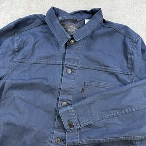 Levis Shacket Mens 2XL Navy Overshirt Metal Button Chore Jacket Pocket